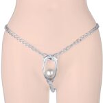 Female Chastity Belt with Pearl Metal Lock