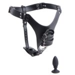 Male Chastity Belt with Anal Plug