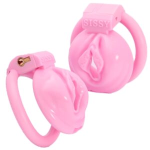 3D Printed Pink Vagina Chastity Device for sissy