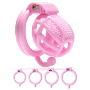 3D Printed Sissy Cock Cage with 4 Hooked Penis Ring