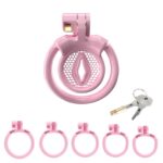 Pink Small Sissy Vagina Chastity Cage for Men