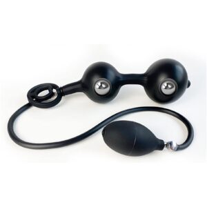 Inflatable Anal Plug with Cock Ring & Steel Core for Deep Training