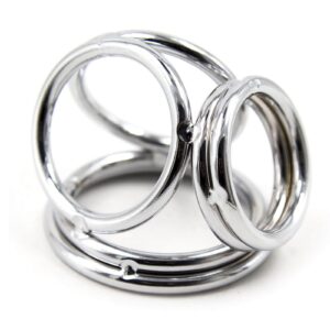 Long-Term Stainless Cock Ring with Split Erection Control Design