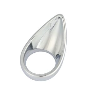 kinksterhub Unique shaped aluminum cock ring set in three sizes.