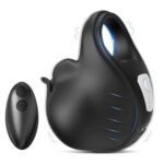 A 2-in-1 vibrating cock ring and hodenvibrator with a remote control.