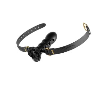 Adjustable Rose Gag with Open Mouth Design for Bondage Training