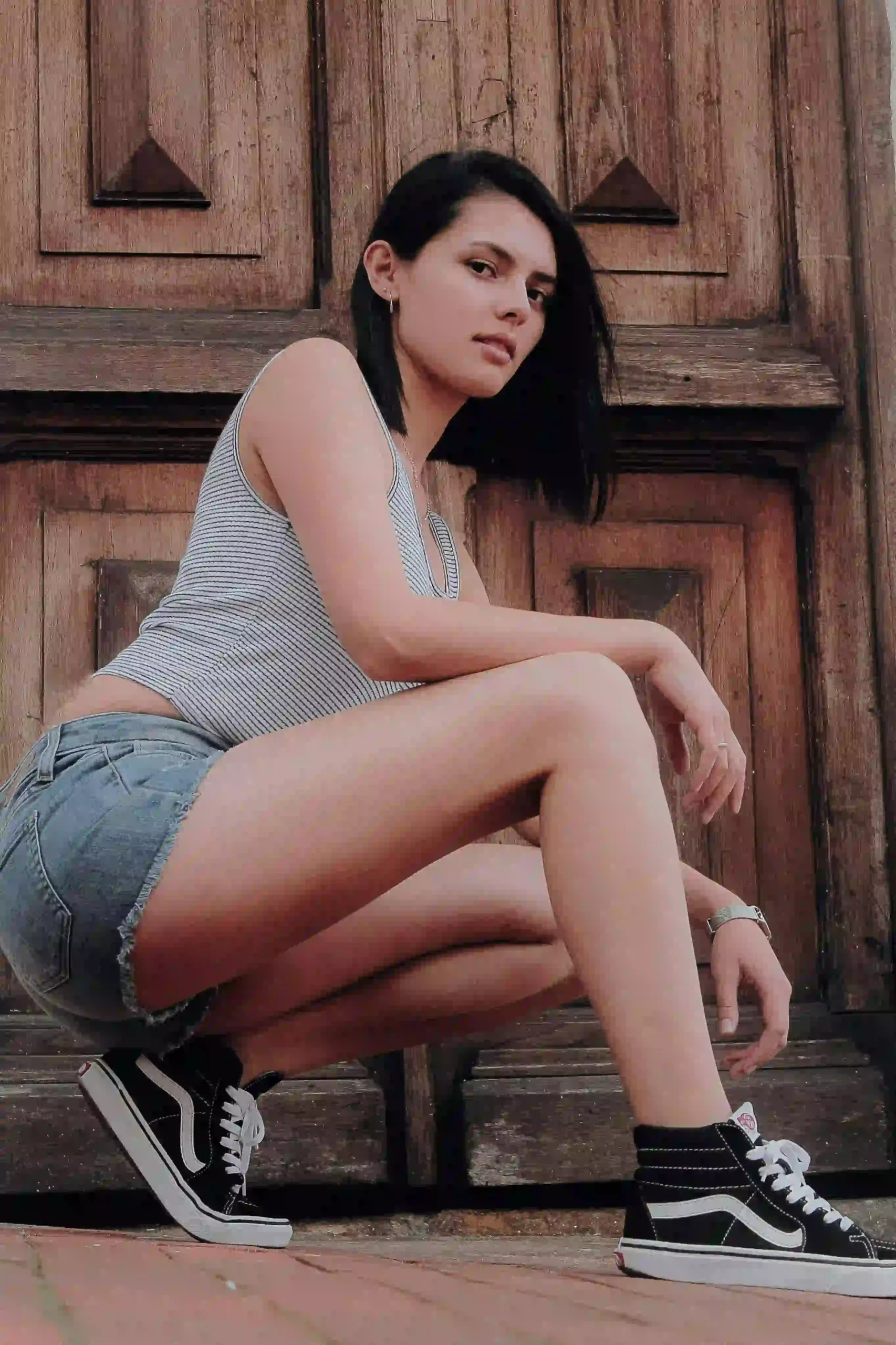 woman squatting