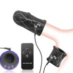 kinksterhub A set of two electric shock penis rings with wires and a controller.