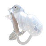 Resin Short Chastity Cage with White Bottom on Side