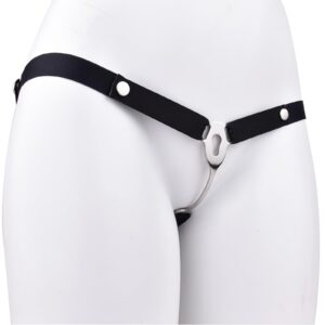Compact Flat Chastity Device with Belt for Daily BDSM Obedience