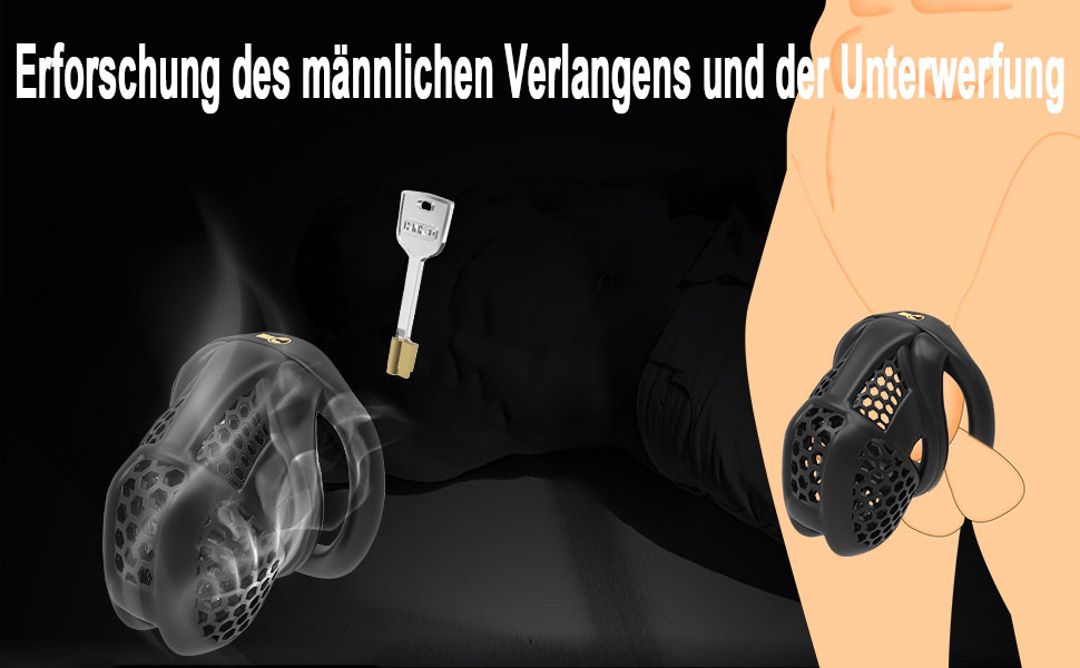 Black Honeycomb Cock Cage German human body wear display