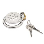 Key with Flat Stainless Steel Chastity Cage (45mm)