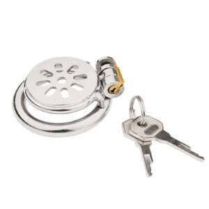 Key with Flat Stainless Steel Chastity Cage (45mm)
