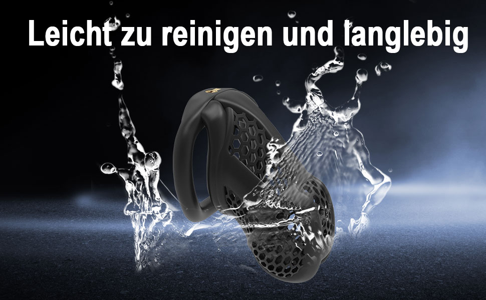 Black Honeycomb Cock Cage German Waterproof Display
