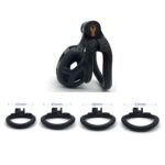 Ventilated Black Cock Cage Set 4 equipped rings