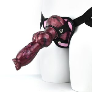Alien Fantasy Dildo with Veins & Balls – Strap-On Compatible Toy