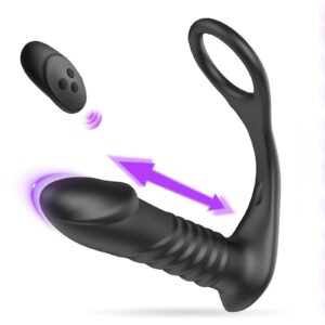 10-Mode Anal Vibrator with Cock Ring & 3 Thrust Modes