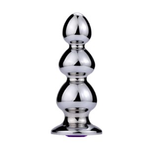 3-Layer Metal Anal Plug with Beads for Deep Prostate Massage