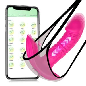 Wireless Telescopic Dildo Vibrator APP Control 9x9 Modes Pleasure