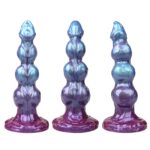 Dog Dildo with Beaded Shaft & Suction Cup for Prostate Fantasy Use