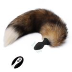 Fox Tail Vibrating Anal Plug 10 Modes Remote Control for Couples Fun